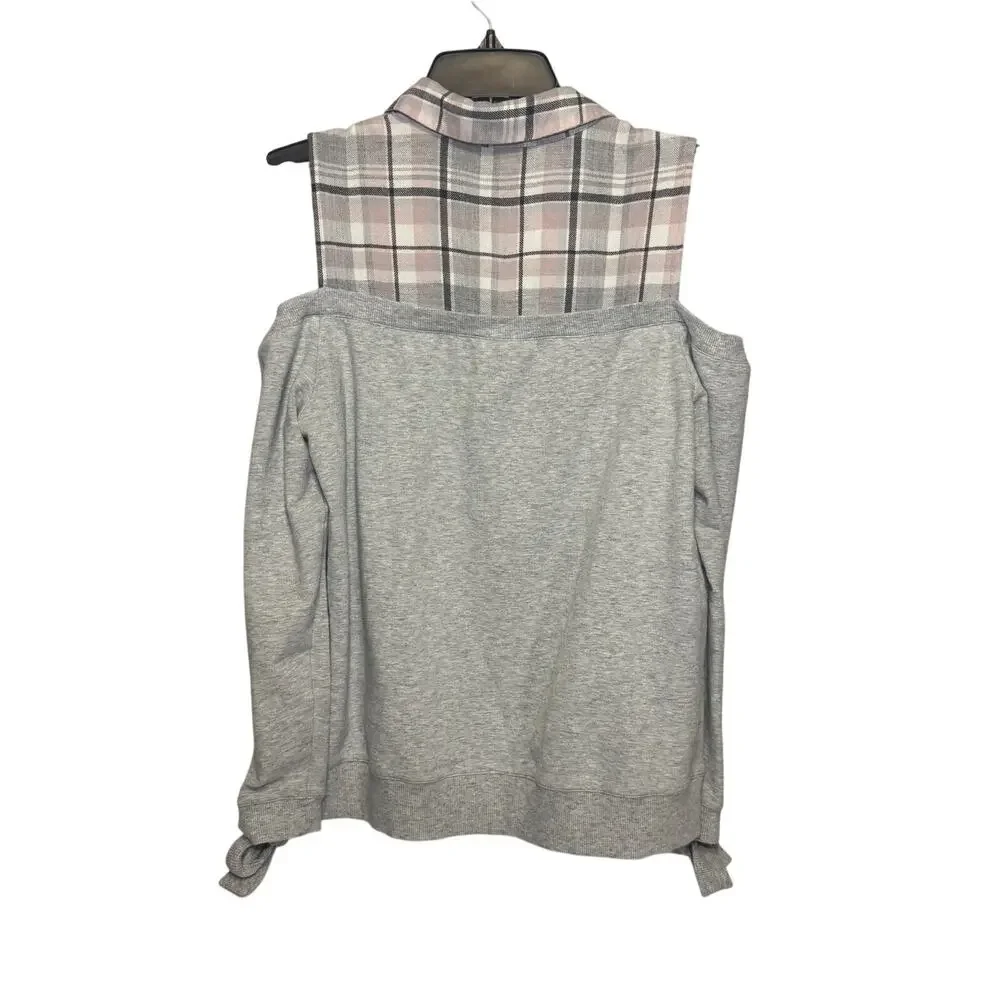Two by Vince‎ Camuto cold shoulder top with ties on sleeves Size Small
